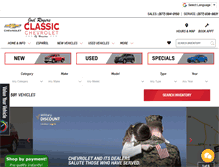 Tablet Screenshot of classicchevroletofhouston.com